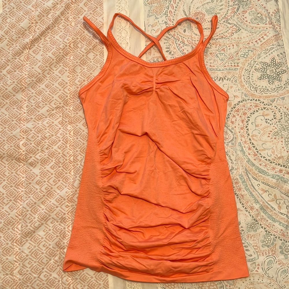 Calia rouched cross cross tank top